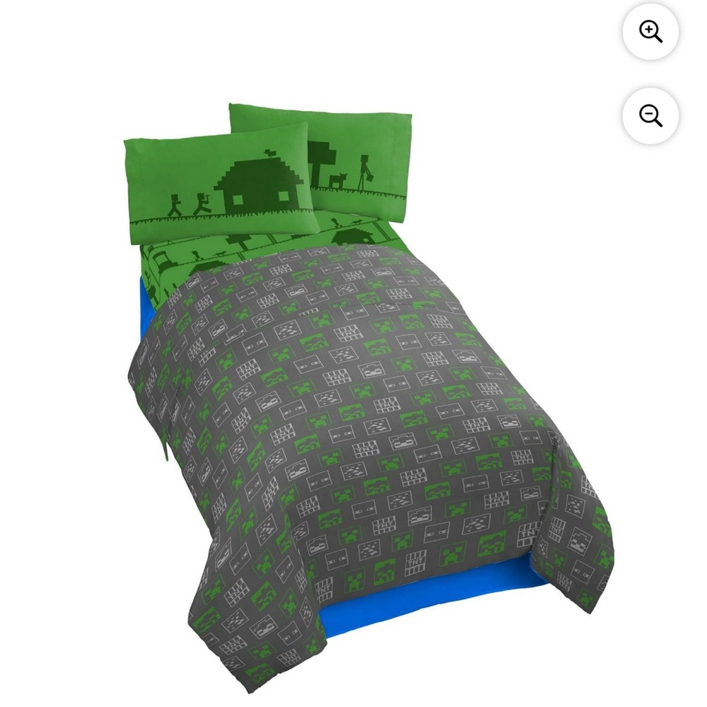 Minecraft 4-Piece Full Sheet Set, 100% Polyester